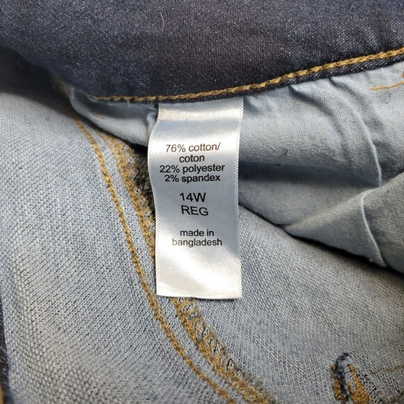 M Jeans By Maurices Women's Size 14W Jeans Super Soft Jegging Flannel Cuff - Picture 8 of 8